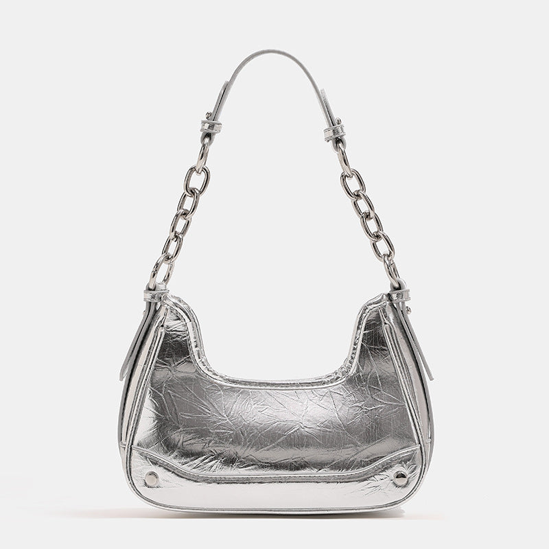 Damen Hobo-Tasche mit modernem Kettenhenkel und strukturiertem Design Nord Taschen