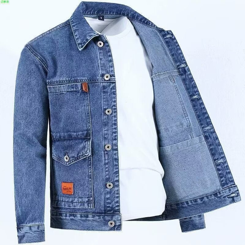Herren Stilvolle Denimjacke Nord Taschen