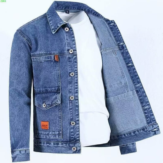 Herren Stilvolle Denimjacke Nord Taschen