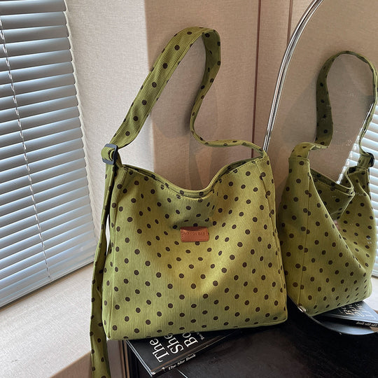 Damen praktische Beutel-Tasche mit modischem Punktedesign Nord Taschen