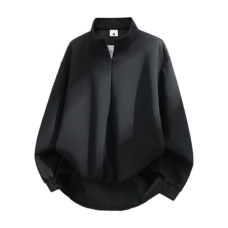 Unisex Oversize-Sweatshirt mit Stehkragen, Halbreißverschluss und ballonförmigem Saum Nord Taschen
