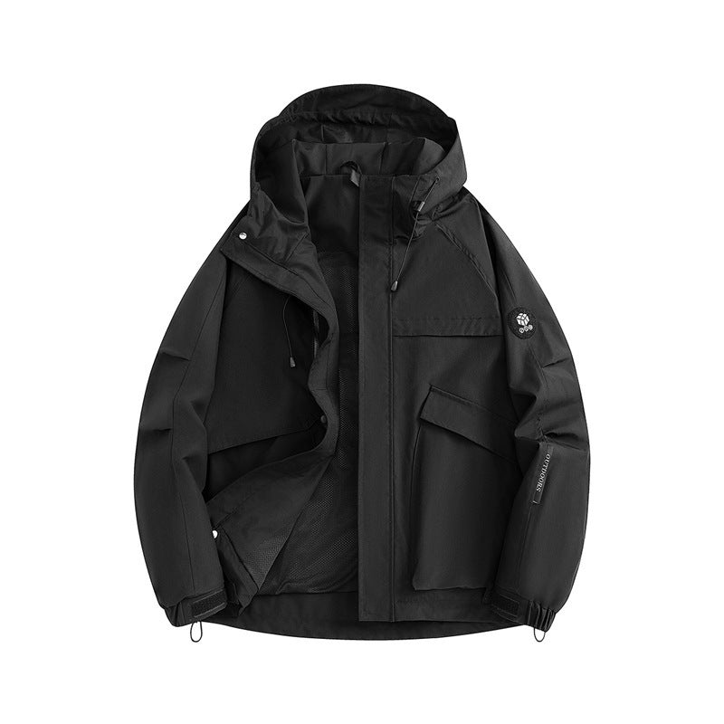 Herren Technische Softshell-Utilityjacke mit Kapuze, Mesh-Futter & Multifunktionstaschen Nord Taschen