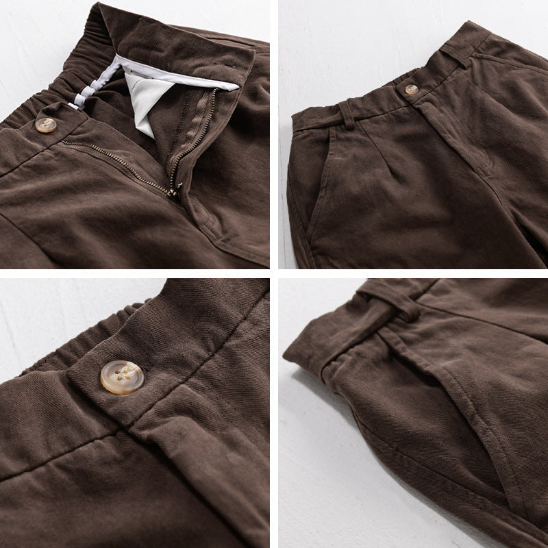 Herren Lockere Cargohose im Utility‑Stil mit verstärkten Kniepaneelen und konischem Bein Nord Taschen