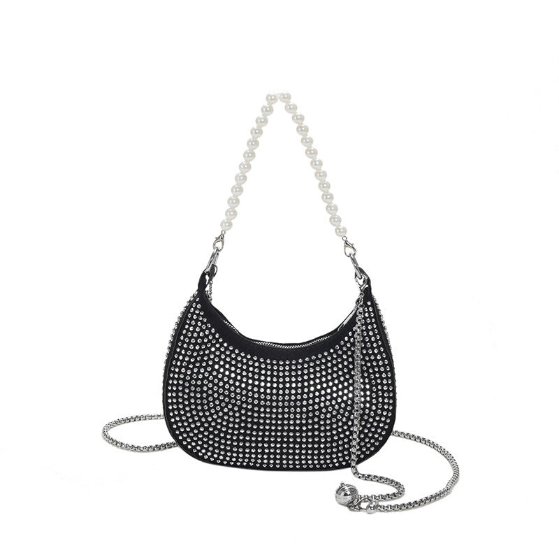 Damen glamouröse Abendtasche mit Perlenschmuck Nord Taschen