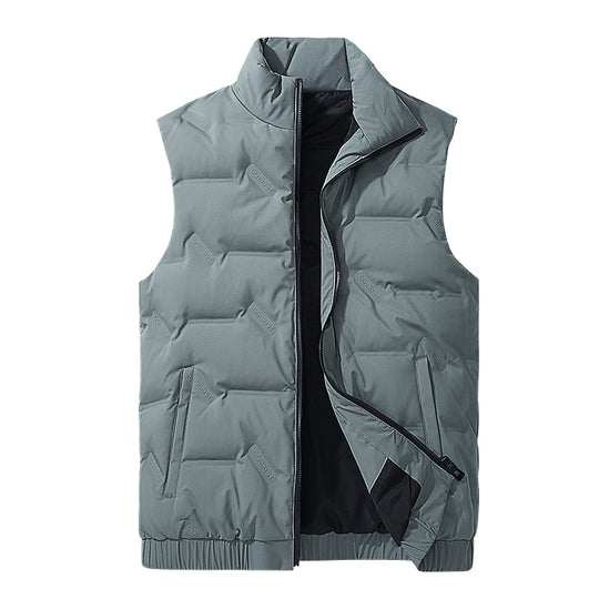 Herren Ultraleichte Puffer‑Weste mit Stehkragen und elastischem Saum Nord Taschen