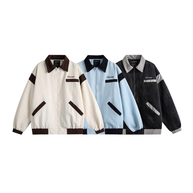 Unisex Harrington-Blousonjacke mit Strukturstoff und Kontrastbesatz Nord Taschen