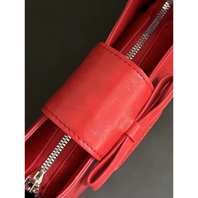 Damen Hobo-Tasche mit eleganter Schleifenverzierung und geschmeidiger Oberfläche Nord Taschen
