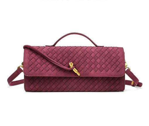 Damen Clutch mit kunstvollem Flechtmuster Nord Taschen