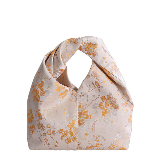 Damen Hobo-Tasche aus luxuriösem, blütenverziertem Stoff Nord Taschen