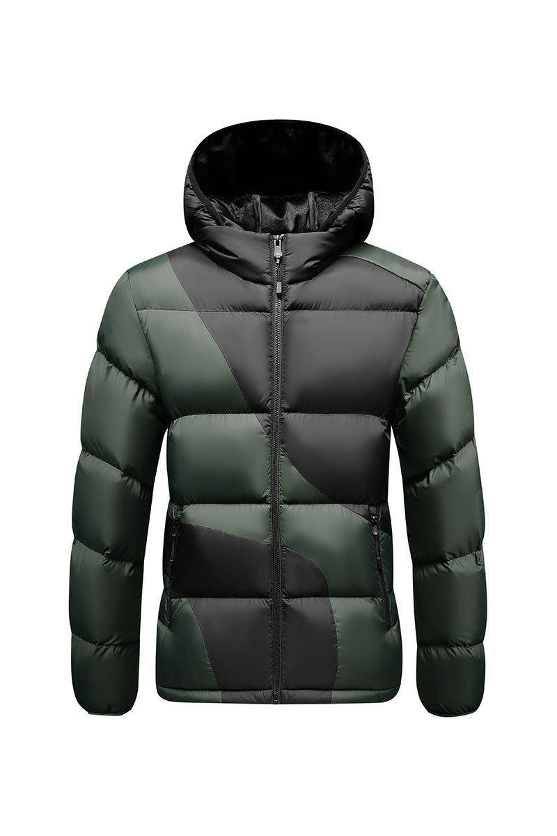 Herren Steppjacke mit Kapuze, auffälligem Colourblock-Muster und thermischer Isolierung Nord Taschen
