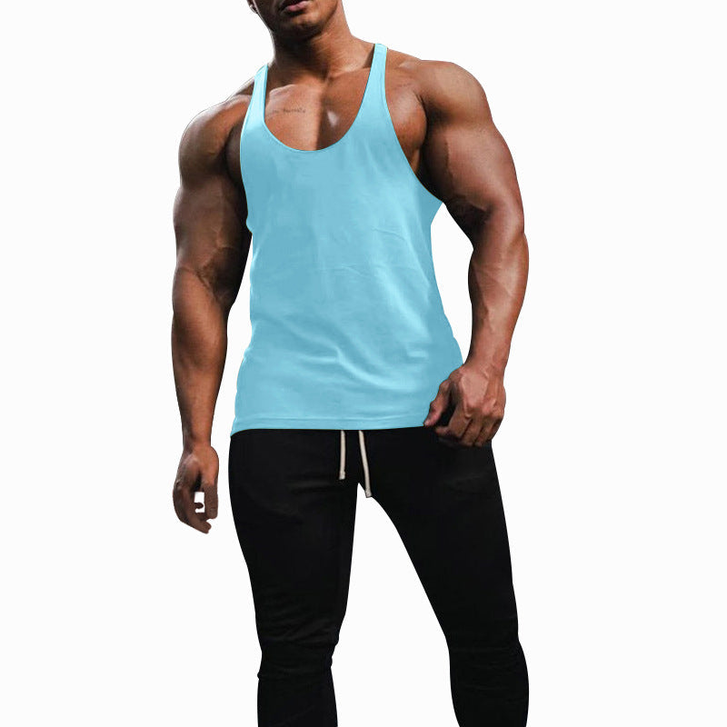 Herren Sporttanktop mit racerback Design und atmungsaktiver Baumwolle