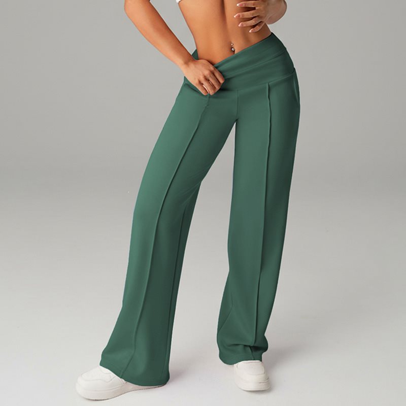 Damen High‑Waist Palazzo‑Sweatpants mit Bügelfalte und Komfortbund Nord Taschen