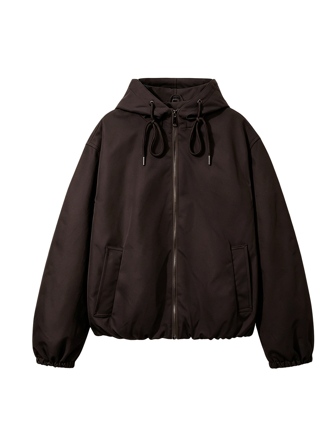 Damen Kapuzen-Bomberjacke mit gerafftem Saum und Eingrifftaschen Nord Taschen