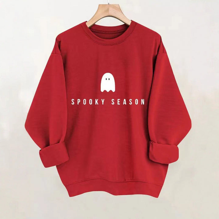 Unisex lässiges Halloween Sweatshirt mit Gespenst-Print und Oversize-Schnitt Nord Taschen
