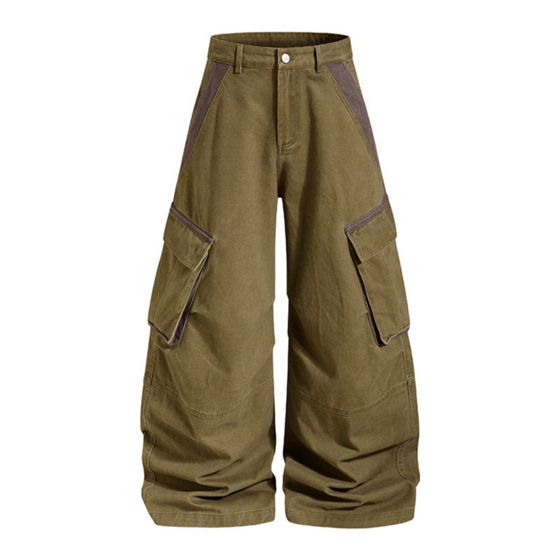 Damen Weite Cargo-Culotte-Hose mit hoher Taille, großen Klappentaschen und markanten Nahtdetails Nord Taschen