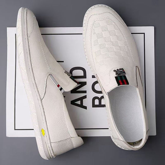 Herren Bequeme Slip-On Lederslipper Nord Taschen
