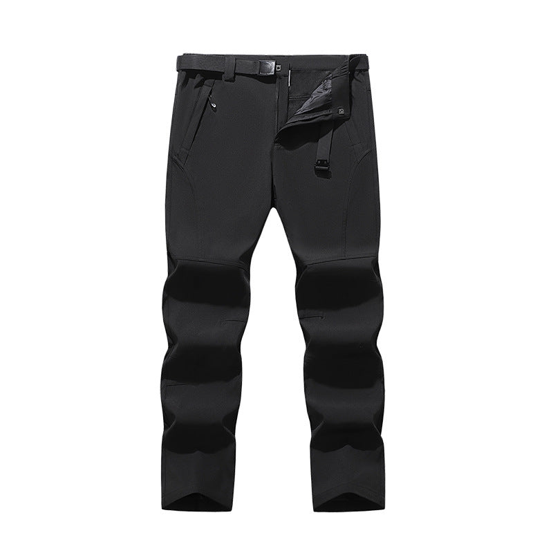 Herren Softshell-Hose für Outdoor mit vorgeformten Knien, integriertem Gürtel und Reißverschlusstaschen Nord Taschen