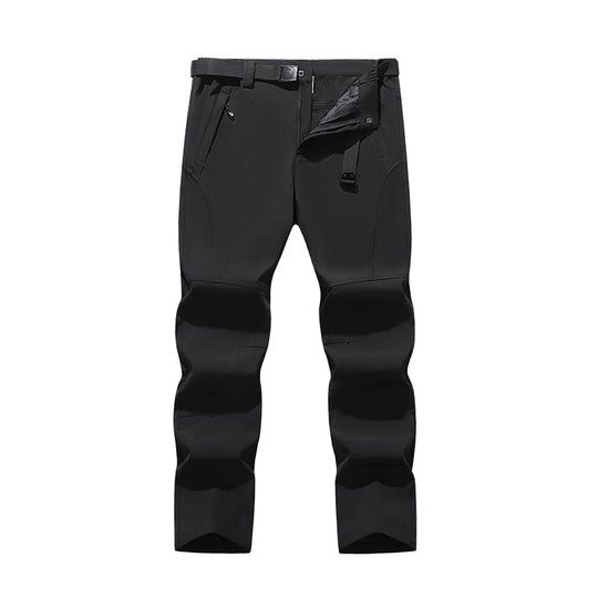Herren Softshell-Hose für Outdoor mit vorgeformten Knien, integriertem Gürtel und Reißverschlusstaschen Nord Taschen