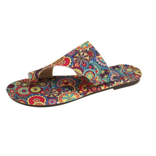 Damen Bequeme Zehentrenner-Sandalen mit verspieltem Blumenmuster und weichem Fußbett Nord Taschen