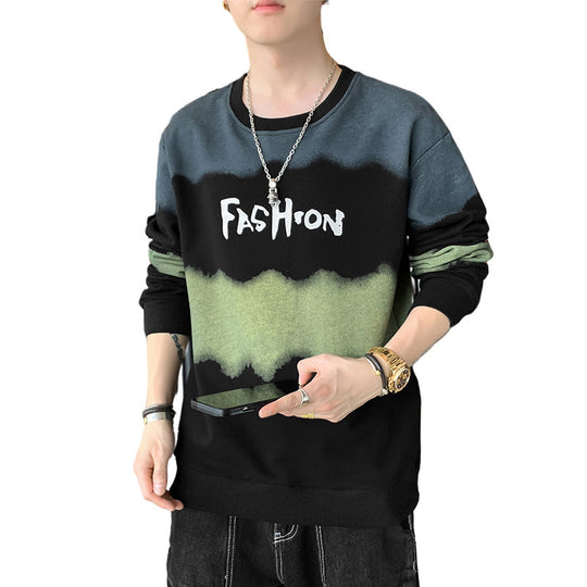 Herren Oversize Sweatshirt mit Batik-Wellenprint und Statement-Logo Nord Taschen