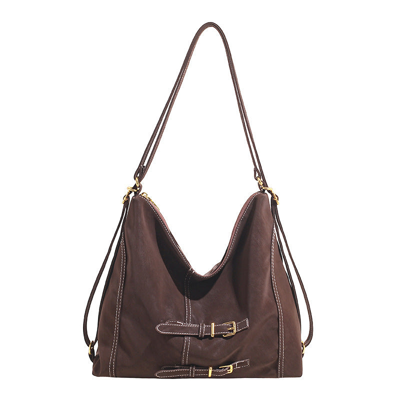 Damen Hobo-Tasche aus weichem Kunstleder mit elegantem Verschluss Nord Taschen