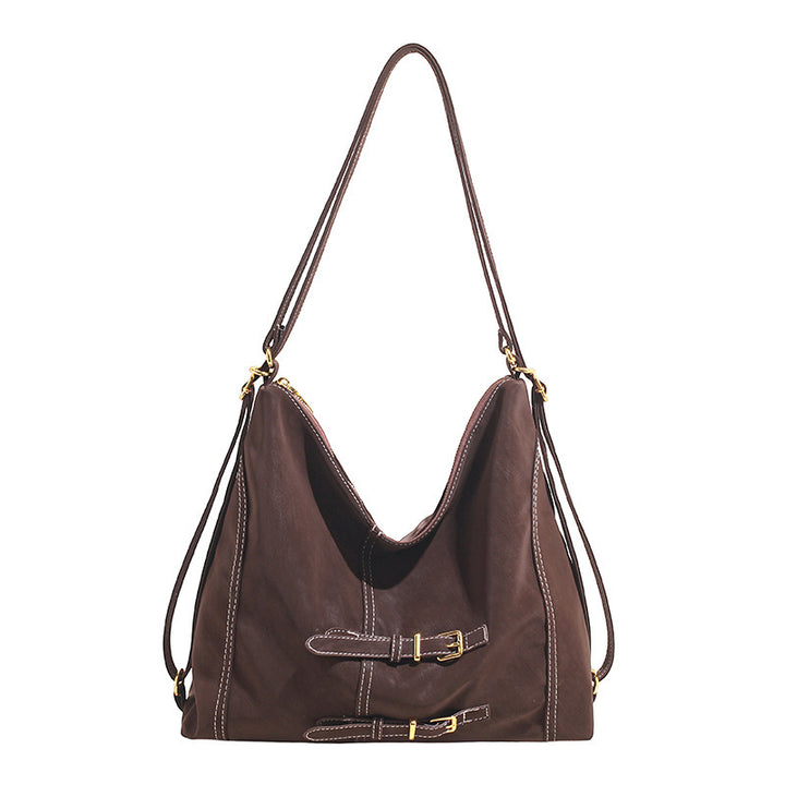 Damen Hobo-Tasche aus weichem Kunstleder mit elegantem Verschluss Nord Taschen
