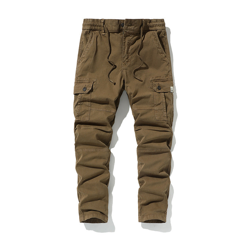 Herren Strapazierfähige Canvas-Cargohose mit ergonomischen Kniefalten, Tunnelzugbund und aufgesetzten Klapptaschen Nord Taschen