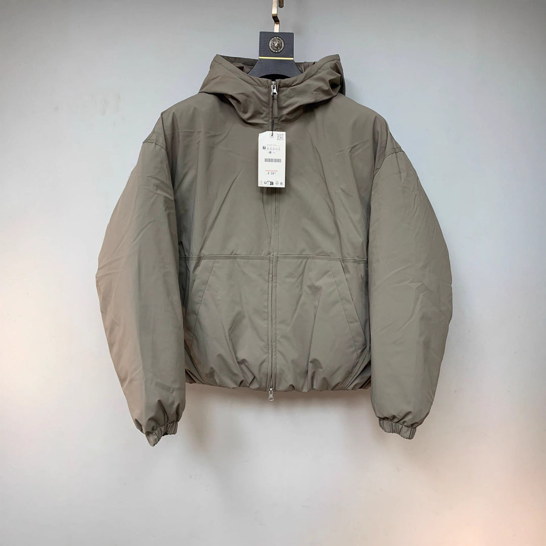 Herren Boxy-Kurzblouson mit Kapuze, elastischem Saum und verdecktem Reißverschluss Nord Taschen