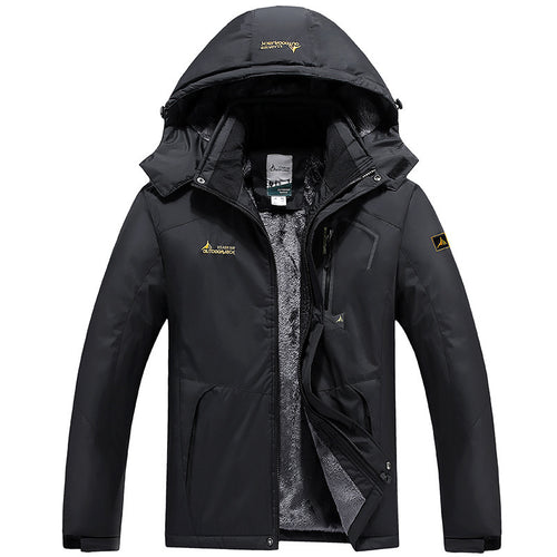 Herren technische Outdoor-Thermojacke mit abnehmbarer Kapuze, winddichter Außenschale und wärmender Fleece-Innenlage Nord Taschen
