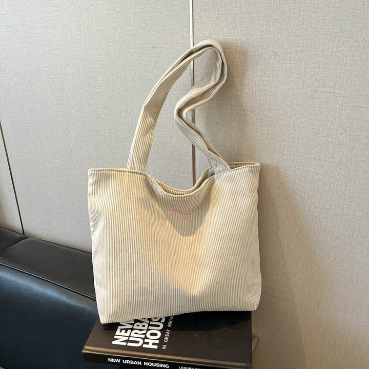 Damen trendige Baumwoll-Tragetasche mit modischer Schnürung Nord Taschen