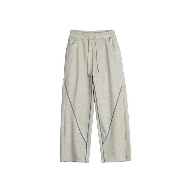 Damen Weite Culotte-Jogginghose mit elastischem Bund, Tunnelzug und dekorativen Kontrastnähten Nord Taschen