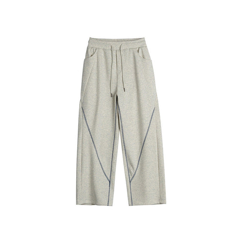 Damen Weite Culotte-Jogginghose mit elastischem Bund, Tunnelzug und dekorativen Kontrastnähten Nord Taschen
