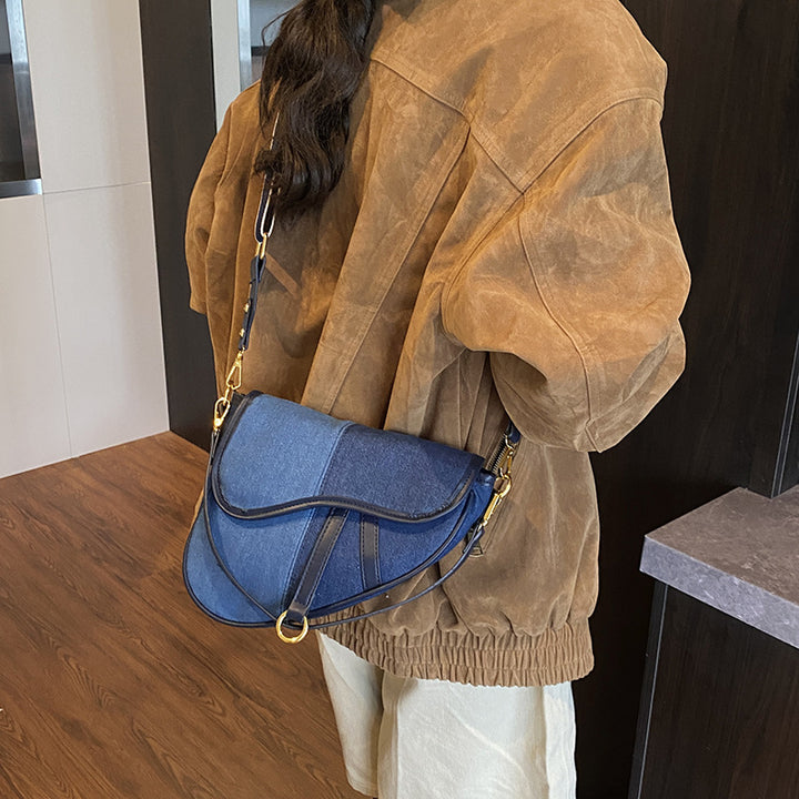 Damen Umhängetasche aus strapazierfähigem Denim mit verstellbarem Schulterriemen Nord Taschen