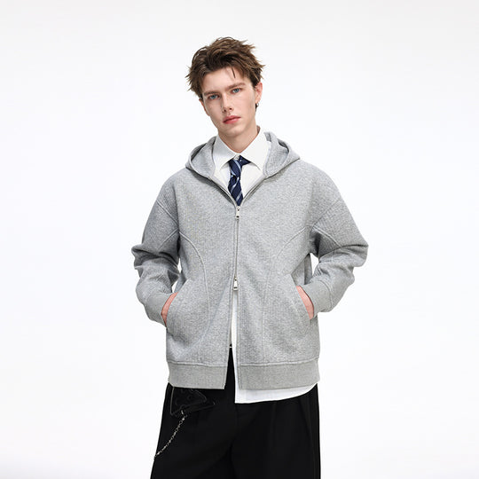 Herren Kapuzensweatjacke mit durchgehendem Reißverschluss, geripptem Saum und versteckten Seitentaschen Nord Taschen