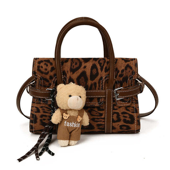 Damen elegante Handtasche mit Bärenanhänger Nord Taschen