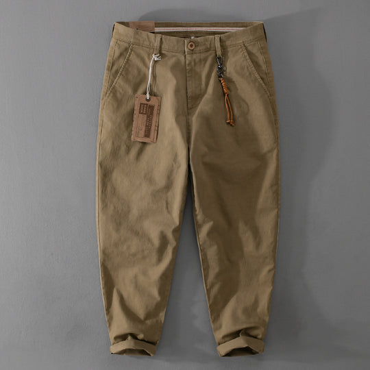Herren Baumwoll‑Twill Chino im Relaxed‑Tapered Schnitt mit Kordelzugbund und aufgesetzten Taschen Nord Taschen