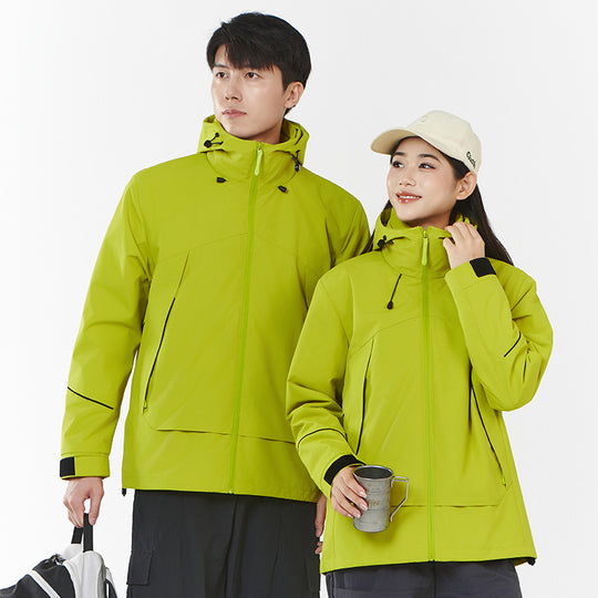 Damen Leichte wind- und wasserabweisende Softshell-Trekkingjacke mit verstellbarer Kapuze Nord Taschen