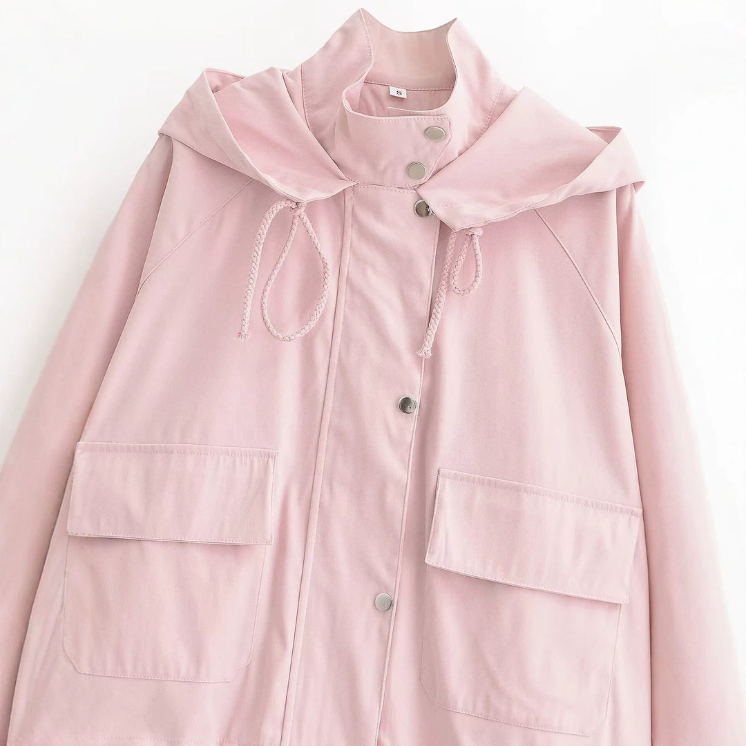 Damen Utility-Parka im Boxy-Schnitt mit Kapuze, Tunnelzug und aufgesetzten Klappentaschen Nord Taschen