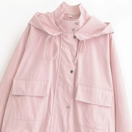 Damen Utility-Parka im Boxy-Schnitt mit Kapuze, Tunnelzug und aufgesetzten Klappentaschen Nord Taschen