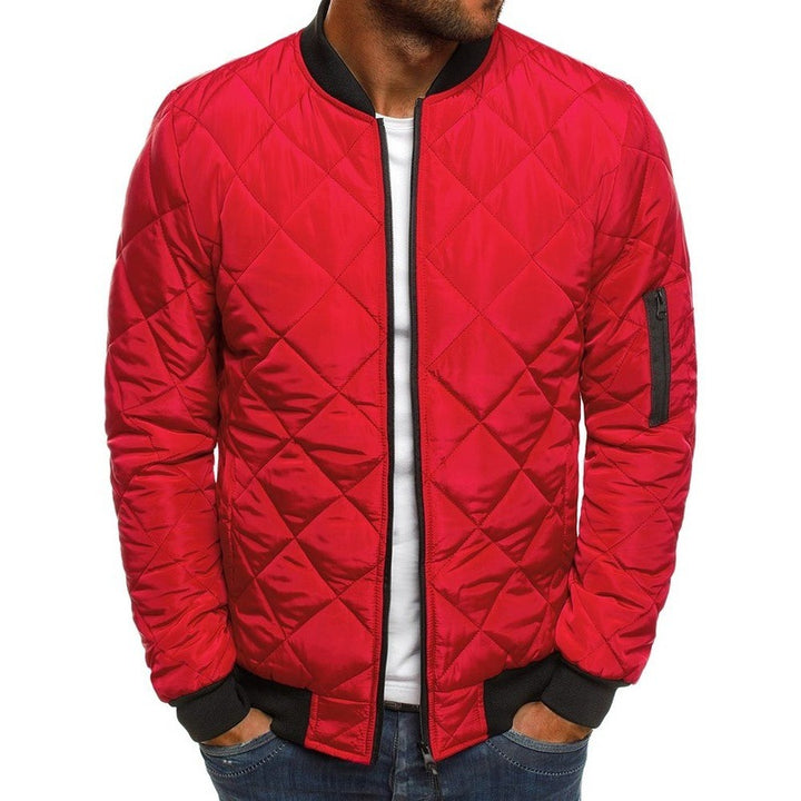 Herren leichte gesteppte Blousonjacke mit Diamantstepp, elastischen Rippbündchen und Ärmel-Reißverschlusstasche Nord Taschen