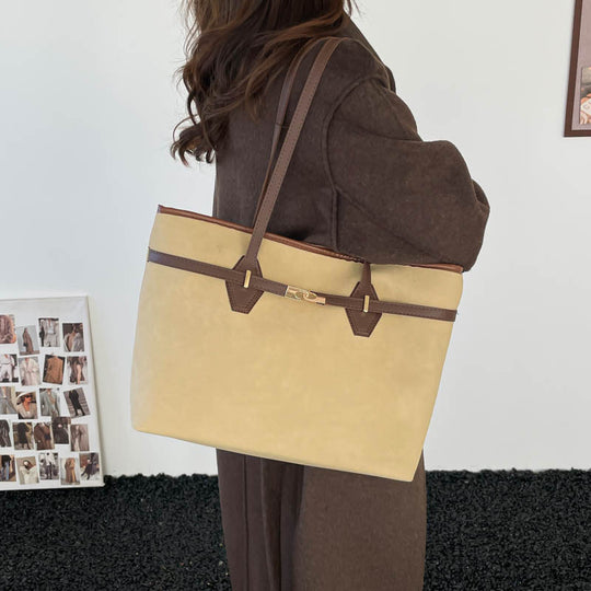 Damen vielseitige Tote-Tasche aus weichem Wildleder Nord Taschen