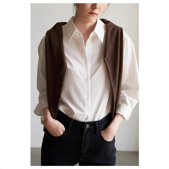 Damen Schicke und lässige Bluse mit oversized Schnitt Nord Taschen