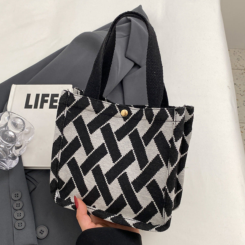 Damen Tragetasche mit modernem Gewebe-Design und robusten Griffen Nord Taschen