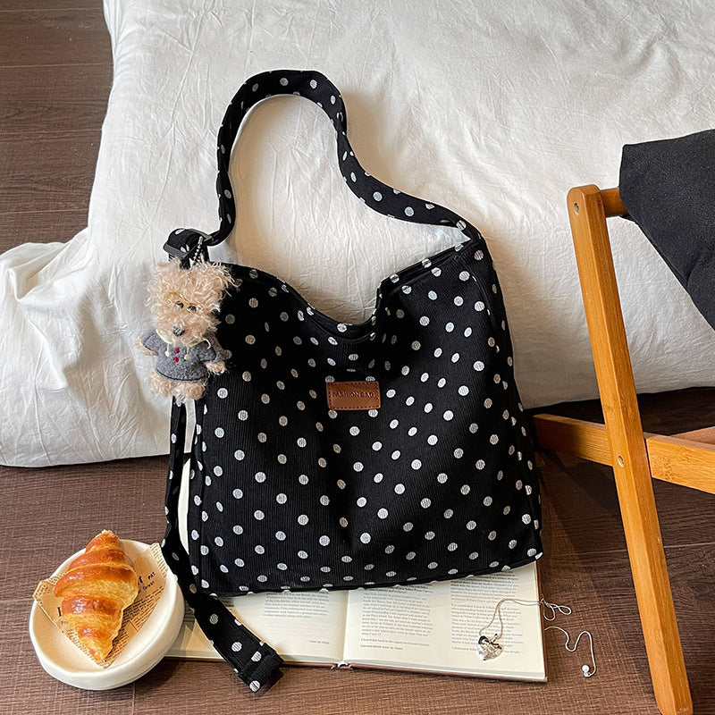 Damen praktische Beutel-Tasche mit modischem Punktedesign Nord Taschen