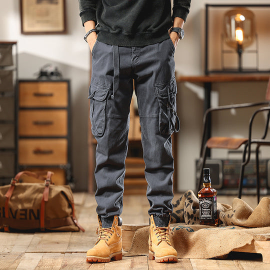 Herren Cargo-Joggerhose mit Multifunktions-Taschen und elastischem Saum Nord Taschen