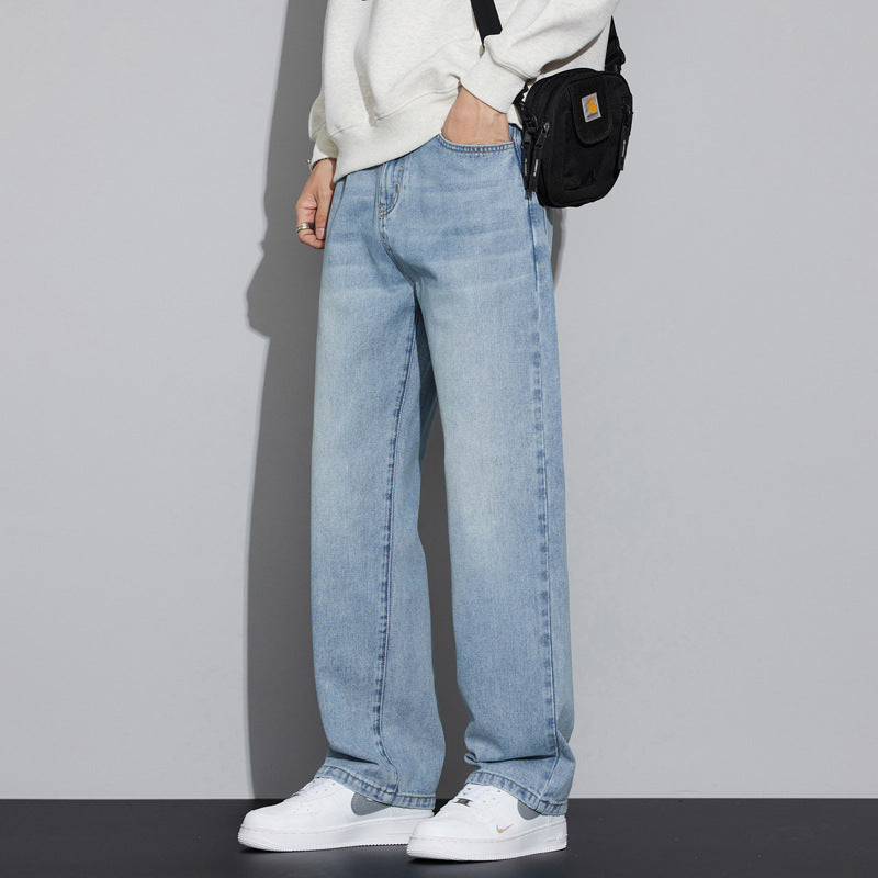 Herren Weite Denim-Jeans im Vintage-Look mit tiefer Leibhöhe und lässiger Passform Nord Taschen