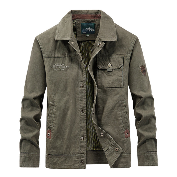 Herren  leichte Canvas-Fieldjacke mit Brustklappe, atmungsaktivem Mesh-Innenfutter und mehreren Eingrifftaschen Nord Taschen