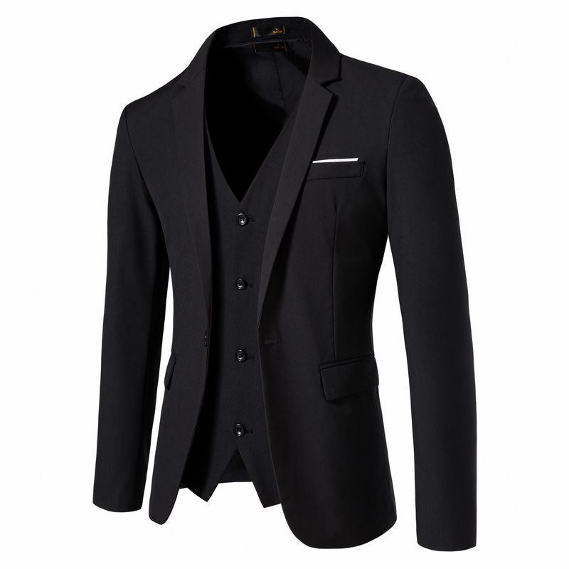 Herren Tailliertes Sakko mit passender Weste und schlanker Business‑Silhouette Nord Taschen