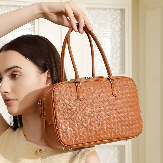 Damen elegante Umhängetasche mit geflochtener Struktur und verstellbarem Schulterriemen Nord Taschen