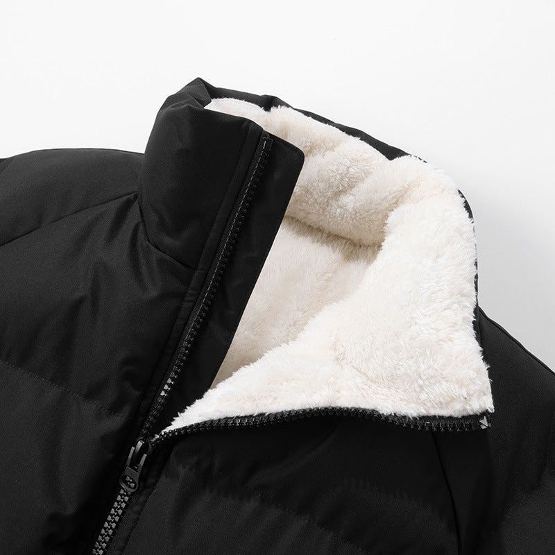 Damen Kurzpolar-Steppjacke mit Teddyfutter, Boxy‑Cut & verdecktem Reißverschluss Nord Taschen